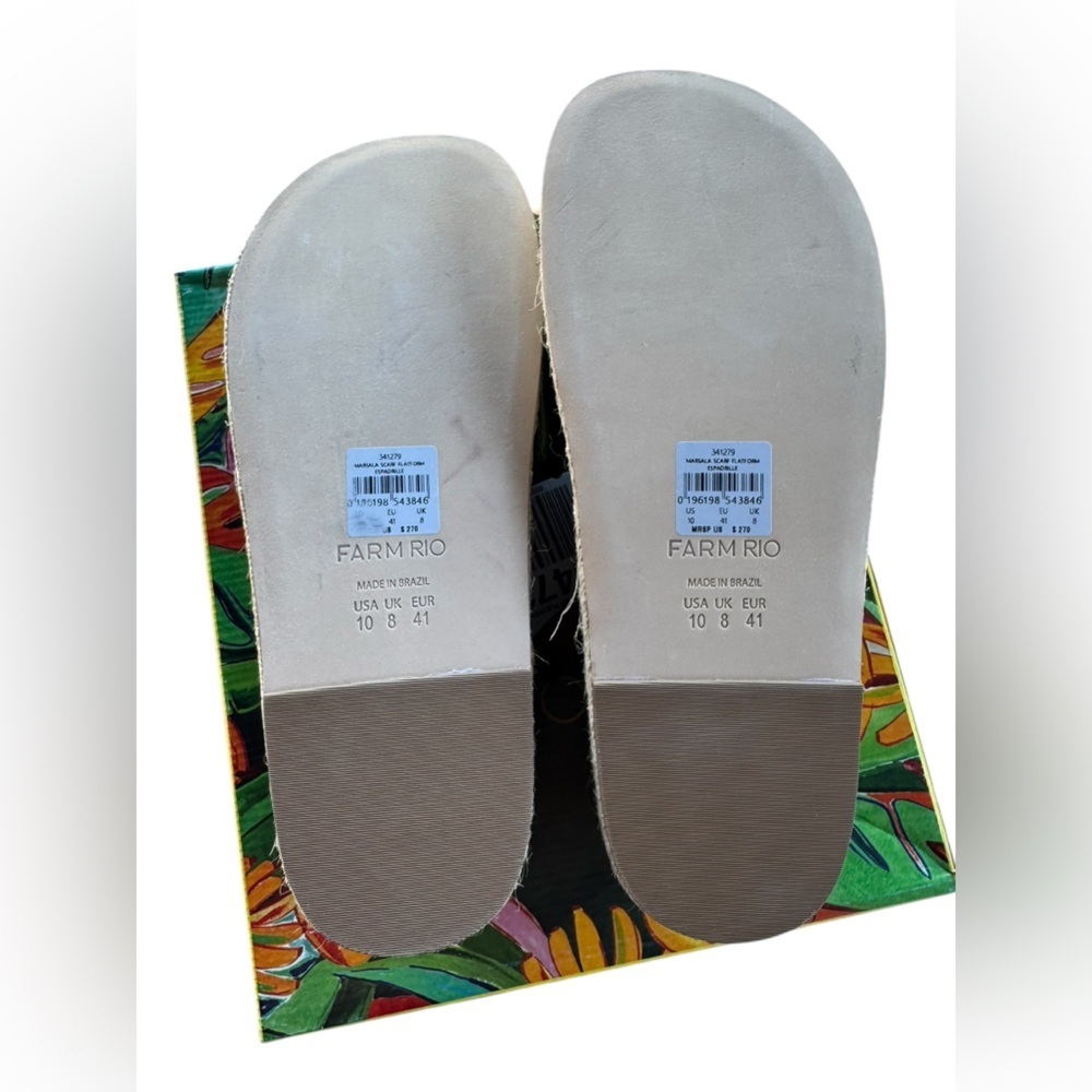 Farm Rio Scarf Raffia Platform Sandals - Picture 13 of 16